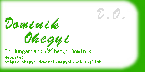 dominik ohegyi business card